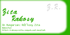 zita rakosy business card